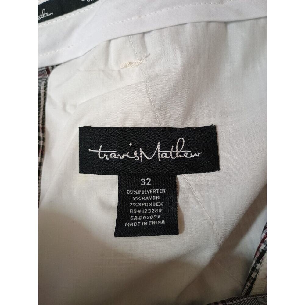 Travis Mathew Pants Mens 32 Plaid Casual Golf Leisure Performance Active Slacks - Picture 3 of 7